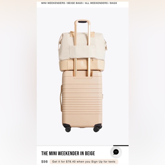 The Mini Weekender in Beige - Picture 4 of 4